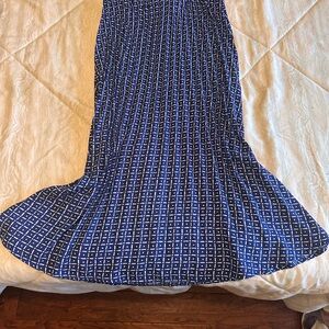 Next Tailoring Navy and White Patterned Skirt